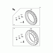 Схема вузла: Шини для Kawasaki KLZ1000 Versys 1000 LT