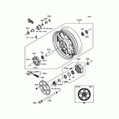 Схема вузла: Задня зірка та хаб для Kawasaki ZR1200 ZRX1200 DAEG