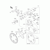 Схема вузла: Заднє гальмо для Kawasaki KX450 KX450F
