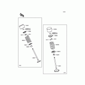 Схема узла: Клапан(ы) для Kawasaki ZX1000 Ninja ZX-10R