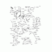 Схема узла: Радиатор (1/2) для Kawasaki ZG1000 1000GTR