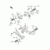 Схема вузла: Підніжки для Kawasaki KLE400