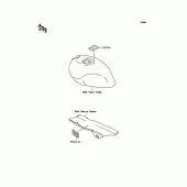 Схема вузла: Інформаційні наклейки для Kawasaki ZR250 Balius-II