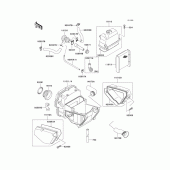 Схема вузла: Повітряний фільтр Kawasaki EX500 GPZ500S
