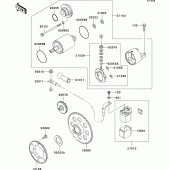 Схема вузла: Starter motor для Kawasaki BN125 Eliminator