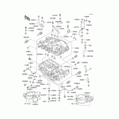 Схема узла: Картер двигателя (1/2) для Kawasaki EN500 Vulcan 500