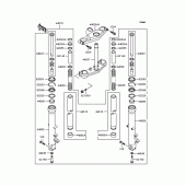 Схема вузла: Вилка передньої осі для Kawasaki ZX400 ZZR400
