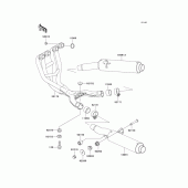 Схема вузла: Вихлопна система для Kawasaki ZX600 ZZ-R600