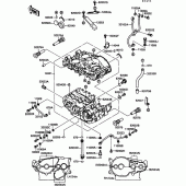 Схема вузла: Картер двигуна (1/2) для Kawasaki EX500 GPZ500S
