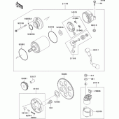 Схема вузла: Starter motor для Kawasaki ZX600 ZZ-R600