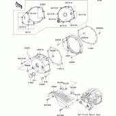 Схема вузла: Left engine cover(s) для Kawasaki VN1500 VN1500 Drifter