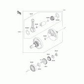 Схема узла: Коленчатый вал для Kawasaki KL650 KLR650