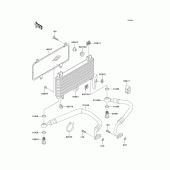 Схема узла: Масляный охладитель для Kawasaki ZX600 ZZ-R600