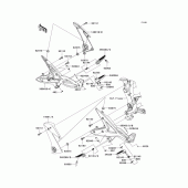 Схема узла: Подножки для Kawasaki EX650 Ninja 650 ABS