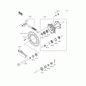 Схема узла: Ступица заднего колеса для Kawasaki KX250/ KX252 KX250
