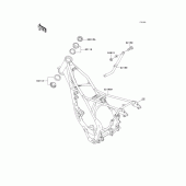 Схема вузла: Рама для Kawasaki KX100