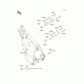Схема узла: Крепление двигателя для Kawasaki KL650 KLR650