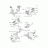 Схема узла: Подножки для Kawasaki ZX1400 Ninja ZX-14