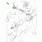 Схема узла: Воздушный фильтр для Kawasaki KLX140 KLX140G