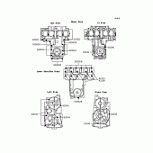 Схема вузла: Болти картера двигуна для Kawasaki ZR400 Zephyr X