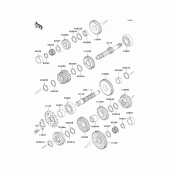 Схема вузла: Трансмісія для Kawasaki EL250 Eliminator 252