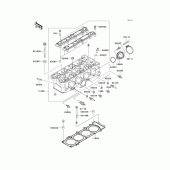Схема вузла: Головка циліндра для Kawasaki ZX900 Ninja ZX-9R