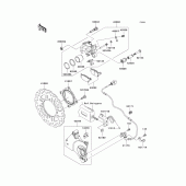 Схема узла: Задний тормоз для Kawasaki ZR750 Z750 ABS