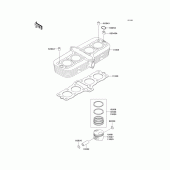 Схема вузла: Циліндр & Поршень для Kawasaki ZR750 ZR-7S