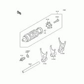 Схема вузла: Копірний вал & Вилки для Kawasaki VN250 Eliminator 250V
