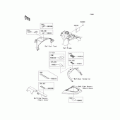 Схема узла: Информационные наклейки для Kawasaki ZX1000 Ninja ZX-10R ABS