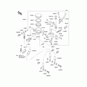 Схема узла: Передний тормозной цилиндр для Kawasaki ZX600 Ninja ZX-6RR