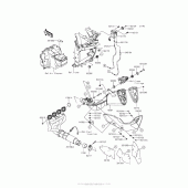 Схема вузла: Вихлопна система для Kawasaki ZR800 Z800