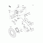Схема вузла: Заднє гальмо для Kawasaki KLZ1000 Versys 1000
