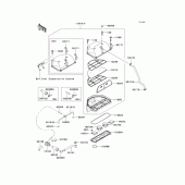 Схема вузла: Повітряний фільтр для Kawasaki ZX600 Ninja ZX-6R