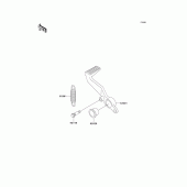 Схема вузла: Brake pedal/torque link для Kawasaki ZX900 Ninja ZX-9R