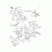 Схема вузла: Кріплення двигуна для Kawasaki VN1500 Vulcan 1500 Nomad Fi