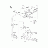 Схема вузла: Передній гальмівний циліндр Kawasaki KX85 KX85