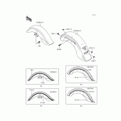 Схема вузла: Крило для Kawasaki VN1500 Vulcan 1500 Nomad Fi