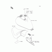 Схема вузла: Інформаційні наклейки для Kawasaki VN900 VN900 Classic