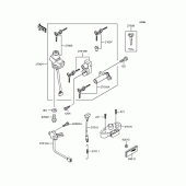 Схема вузла: Замок запалювання (ZR1100-D1/D2) для Kawasaki ZR1100 ZRX1100-II
