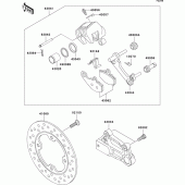 Схема вузла: Заднє гальмо для Kawasaki ZX636 Ninja ZX-6R