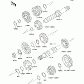 Схема вузла: Трансмісія для Kawasaki VN800 Vulcan 800