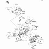 Схема узла: Облицовочные элементы для Kawasaki ZR800 Z800 ABS