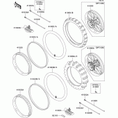 Схема узла: Шины для Kawasaki KX250/ KX252 KX250