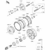 Схема вузла: Зчеплення для Kawasaki ZR750 Z750
