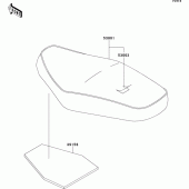 Схема вузла: Сидіння для Kawasaki EJ650 W650
