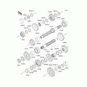 Схема узла: Трансмиссия для Kawasaki ZR750 ZR-7