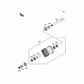 Схема узла: Ступица переднего колеса для Kawasaki KX250/ KX252 KX250F
