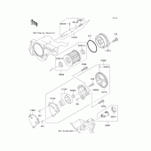 Схема вузла: Масляний насос & Масляний фільтр для Kawasaki BJ250 Estrella