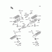 Схема вузла: Підніжки для Kawasaki ZR400 ZRX-II